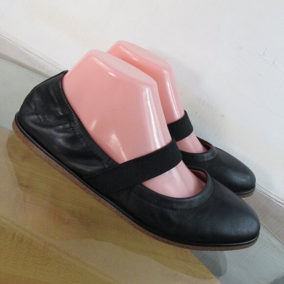 Lucky Brand Mary Jane Flats Shoes Black Leather Size 9 - Picture 2 of 8